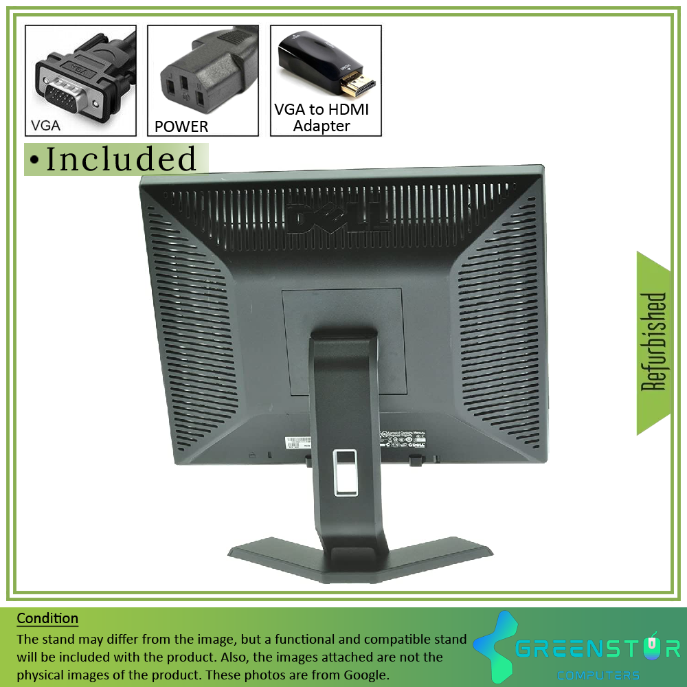  Refurbished(Good) -Dell E198FP 19" Square 1280x1024 Flat Panel LCD TFT Monitor